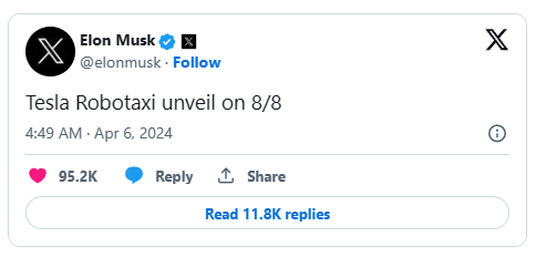 特斯拉两座自动驾驶出租车方案受质疑
