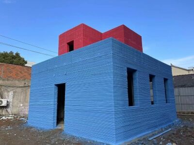 全程用时22天，只需3名工人 3D打印的双层小楼封顶